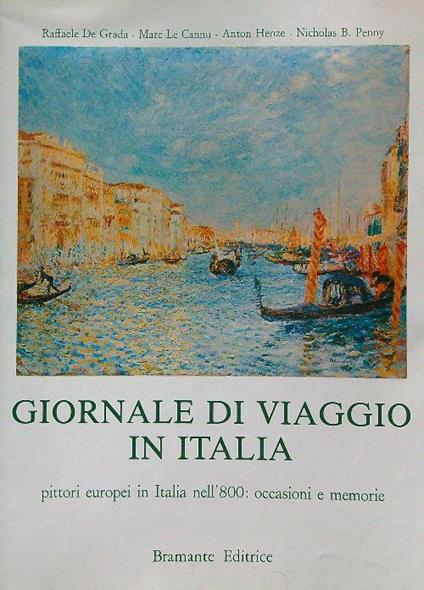 Giornale di viaggio in Italia pittori europei in Italia nell'800 - copertina