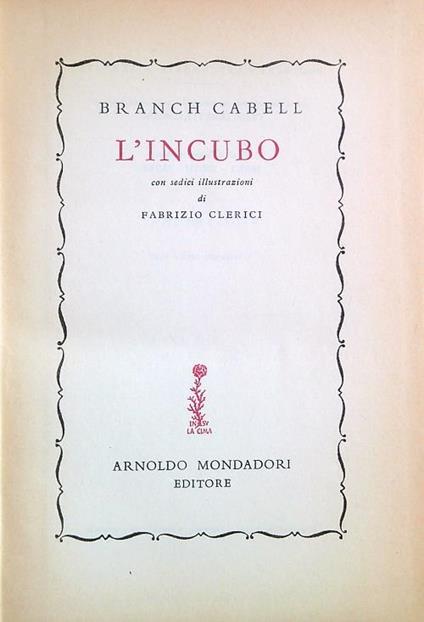 L' incubo - Branch Cabell - copertina