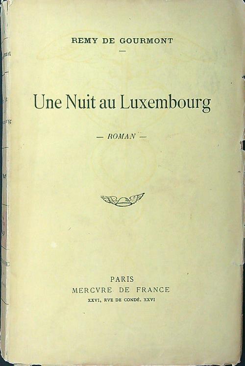 Une nuit au Luxembourg - Remy de Gourmont - copertina