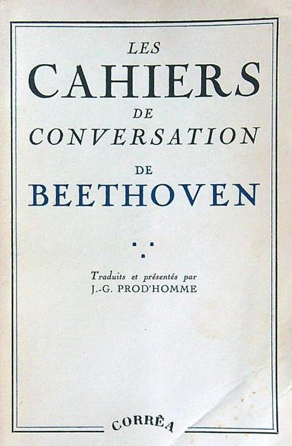 Les cahiers de conversation de Beethoven - copertina