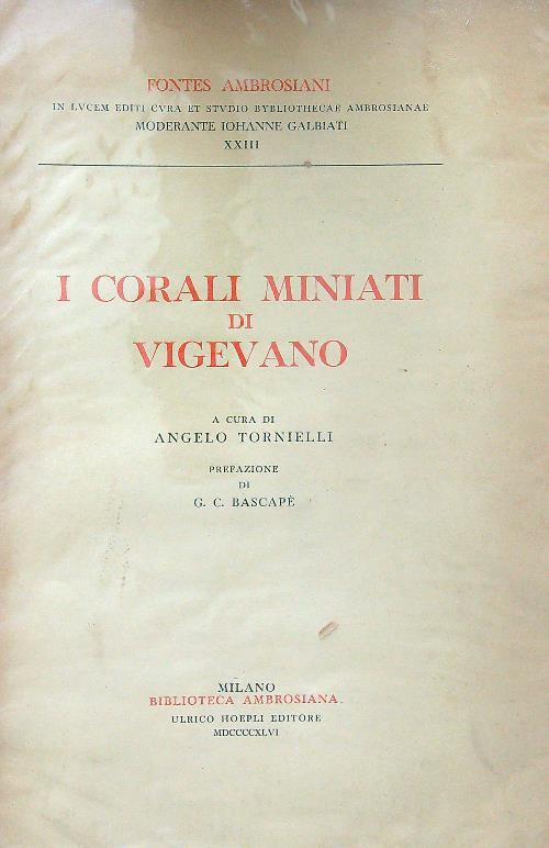 I corali miniati di Vigevano - Angelo Tornielli - copertina