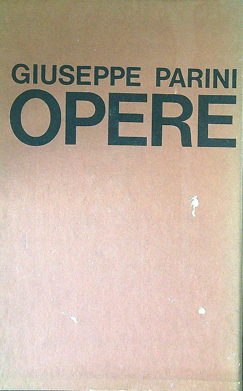 Opere - Giuseppe Parini - copertina