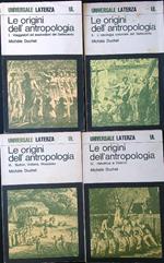 Le origini dell'antropologia 4 vv.