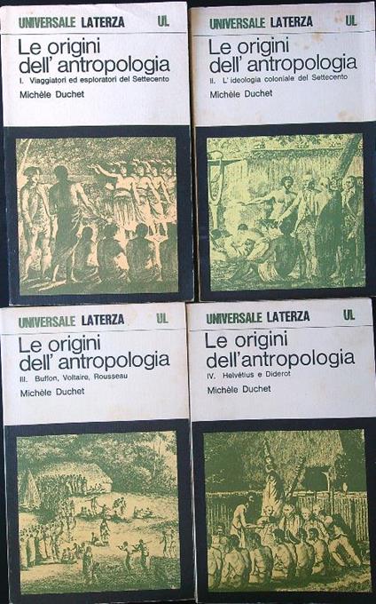 Le origini dell'antropologia 4 vv. - Michele Duchet - copertina