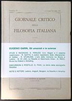 Giornale critico della filosofia italiana fascicolo III/settembre-dicembre 1991