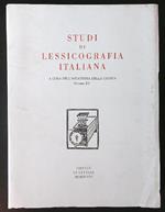 Studi di lessicografia italiana vol. XV