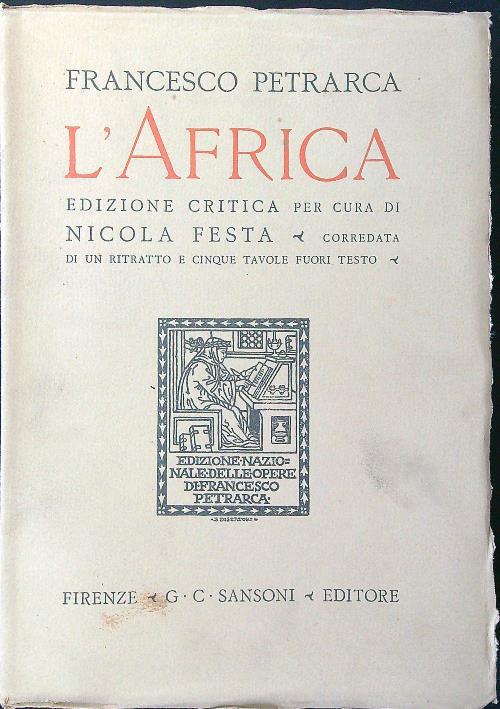 L' Africa - Francesco Petrarca - copertina