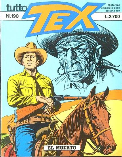 Tutto Tex n. 190 - El muerto - copertina