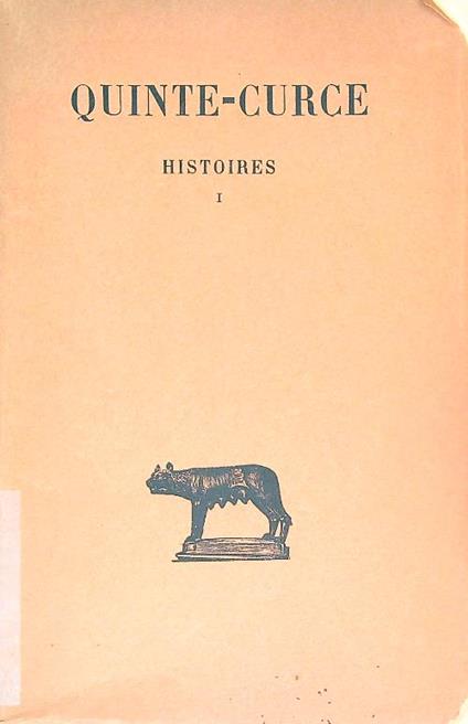 Histoires Tome premier - Quinte-Curce - copertina