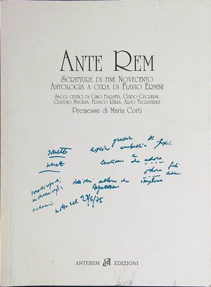 Ante Rem - copertina