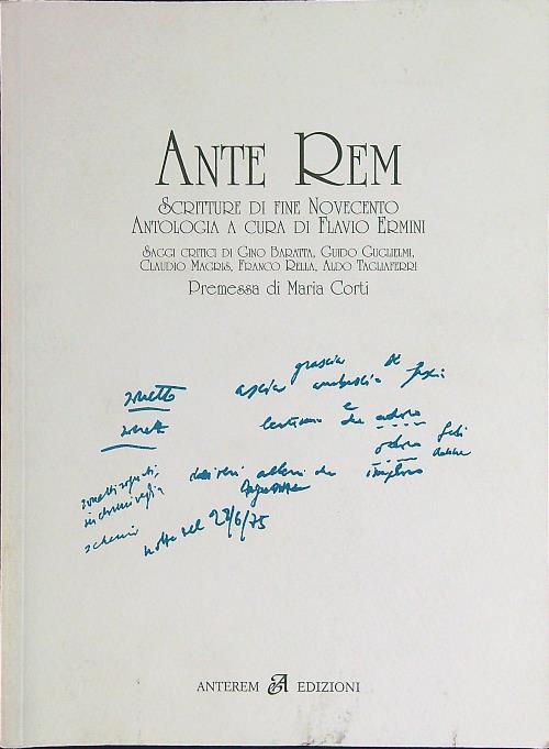 Ante Rem - copertina