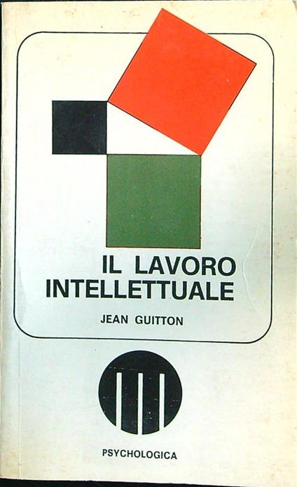 Il lavoro intellettuale - Jean Guitton - copertina