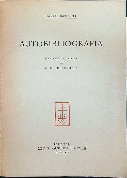 Autobibliografia - Carlo Battisti - copertina