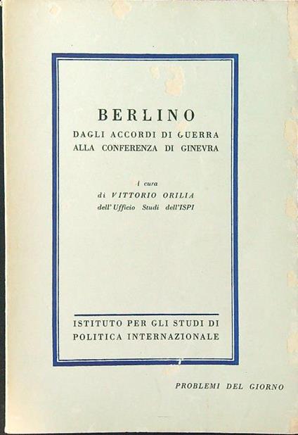 Berlino - Vittorio Orilia - copertina