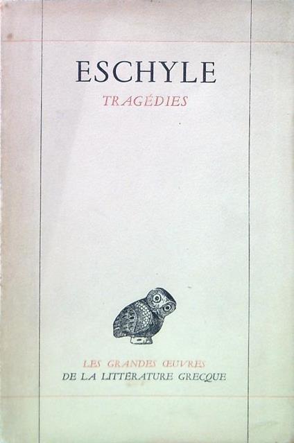 Tragédies - Eschilo - copertina