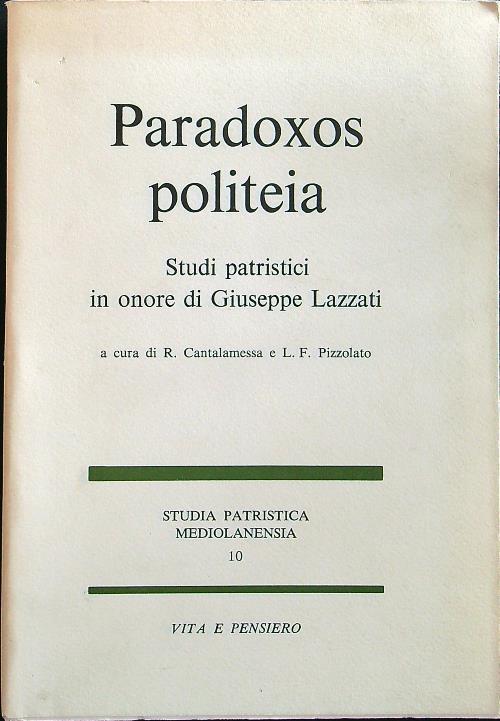 Paradoxos politeia - Cantalamessa - copertina