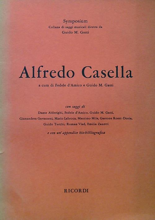 Alfredo Casella - Fedele d'Amico - copertina