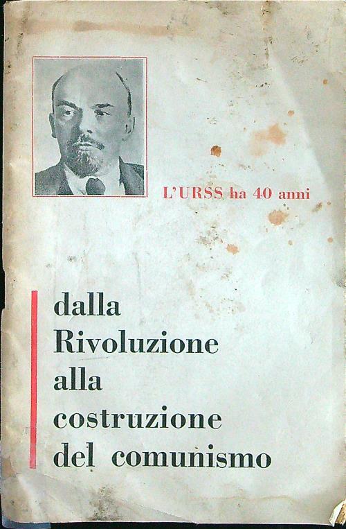 Dalla rivoluzione alla costruzione del comunismo - copertina