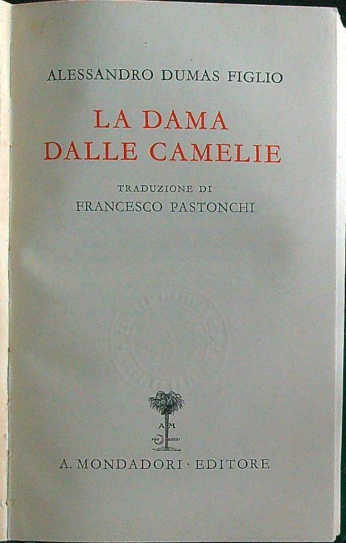 La dama dalle camelie - Alexandre Dumas - copertina