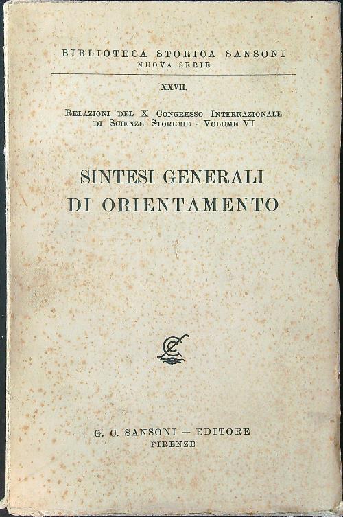 Sintesi generali di orientamento - copertina