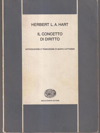 Il concetto di diritto - Herbert L.A. Hart - copertina