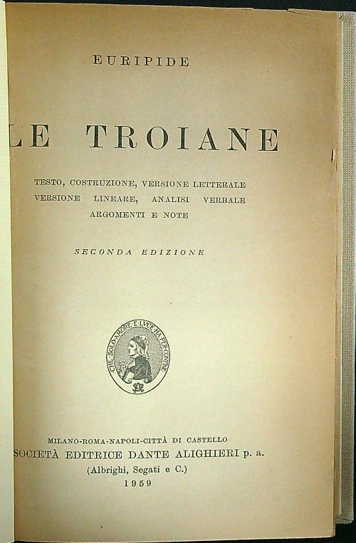 Le troiane - Euripide - copertina