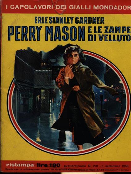 Perry Mason e le zampe di velluto - Erle Stanley Gardbner - copertina