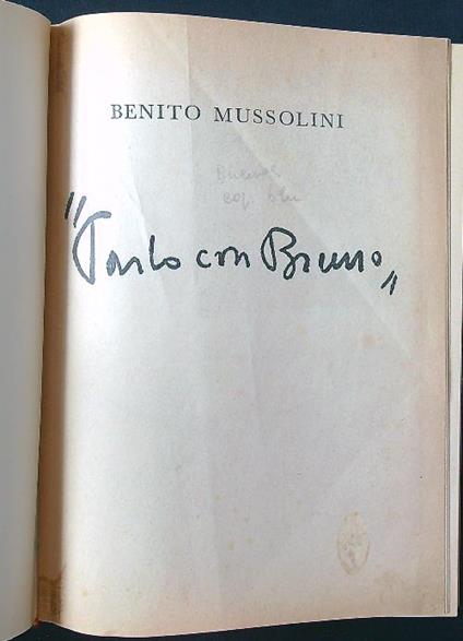 Parlo con Bruno - Benito Mussolini - copertina