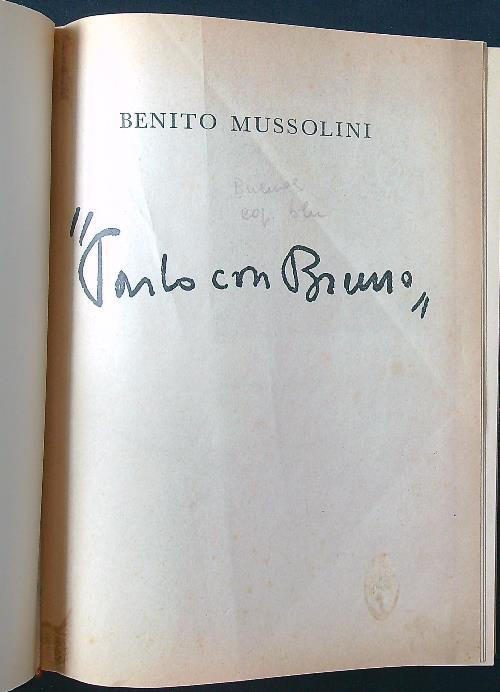 Parlo con Bruno - Benito Mussolini - copertina