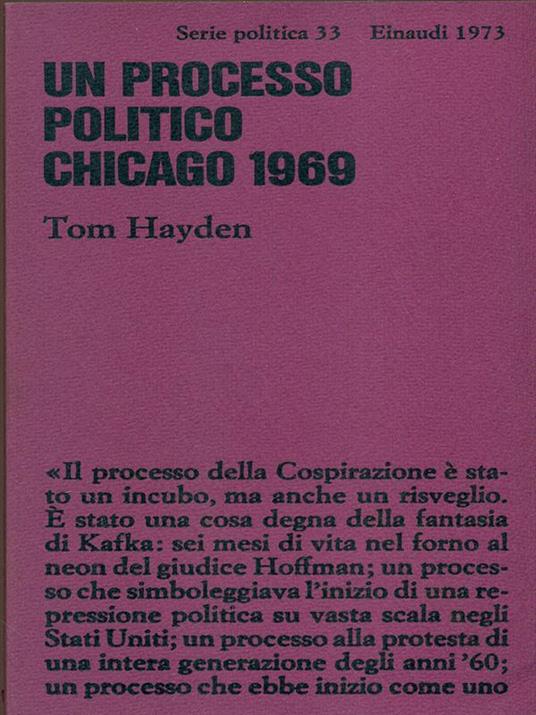 Un processo politico Chicago 1969 - Tom Hayden - copertina