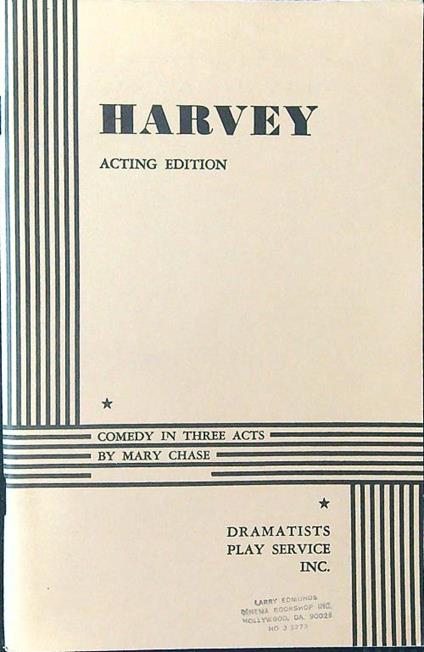 Harvey. Acting Edition - Mary Chase - copertina