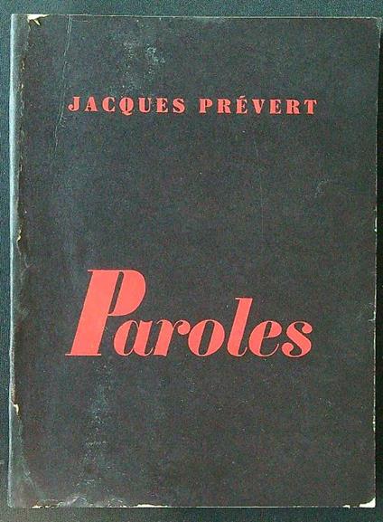 Paroles - Jacques Prevert - copertina