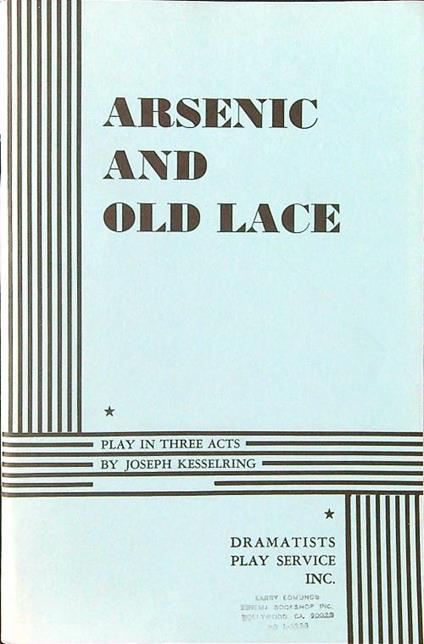 Arsenic and old lace - Joseph Kesselring - copertina