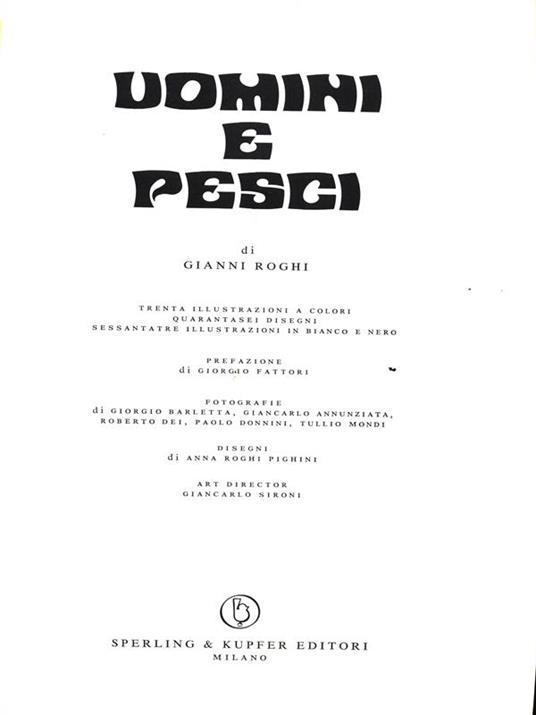 Uomini e Pesci - Gianni Roghi - copertina