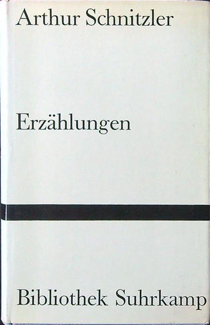 Erzahlungen - Arthur Schnitzler - copertina