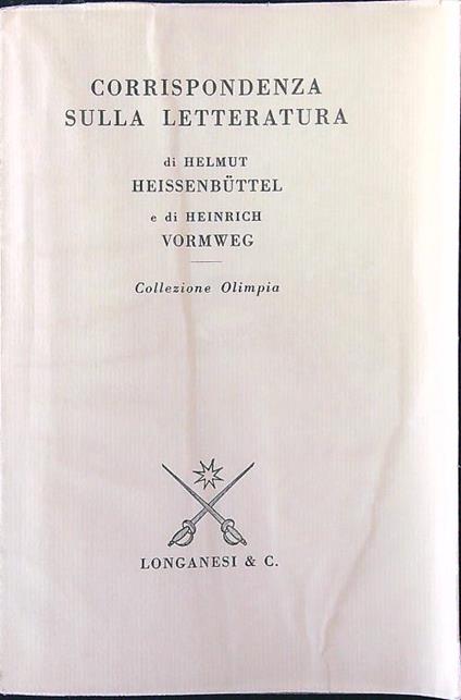 Corrispondenza sulla letteratura - Heissenbuttel - copertina