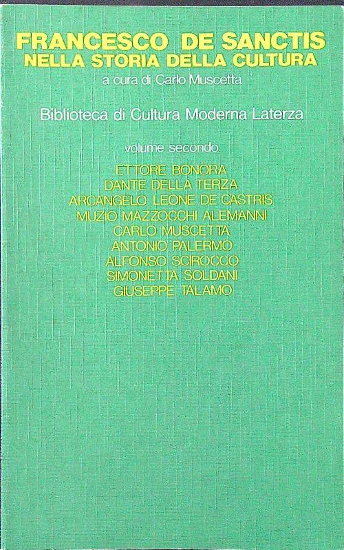 Francesco De Sanctis nella storia della cultura vol. 2 - Carlo Muscetta - copertina