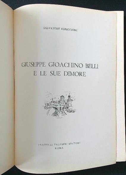 Giuseppe Gioachino Belli e le sue dimore - Salvatore Rebecchini - copertina