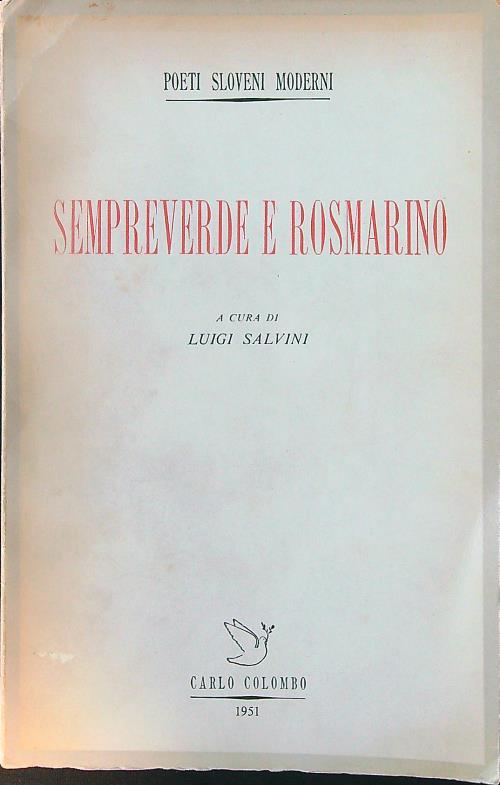 Sempreverde e rosmarino - Luigi Salvini - copertina