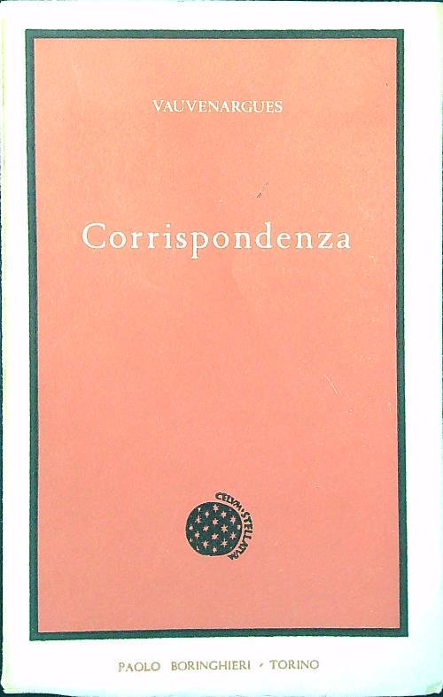 Corrispondenza - Vauvenargues - copertina