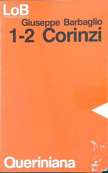 1-2 Corinzi - Giuseppe Barbaglio - copertina