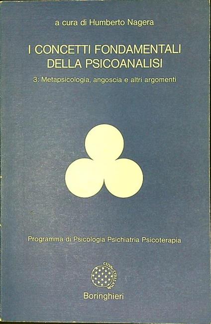 I concetti fondamentali della psicoanalisi - Vol. 3 - Humberto Nagera - copertina