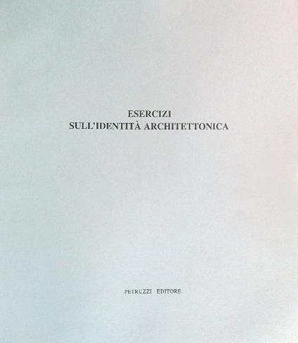 Esercizi sull'identità architettonica - copertina