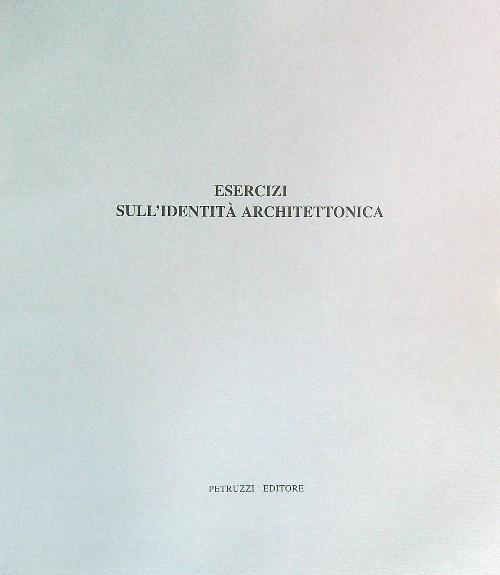 Esercizi sull'identità architettonica - copertina