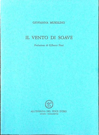 Il vento di Soave - Giovanna Musolino - copertina