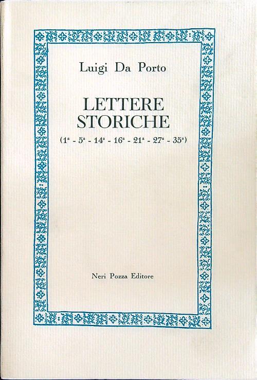 Lettere storiche - Luigi Da Porto - copertina
