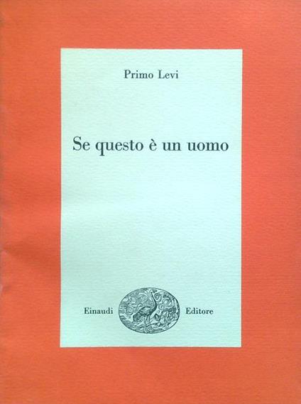 Se questo è un uomo - Primo Levi - copertina