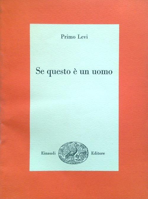 Se questo è un uomo - Primo Levi - copertina