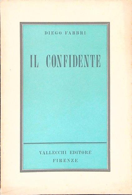 Il confidente - Diego Fabbri - copertina