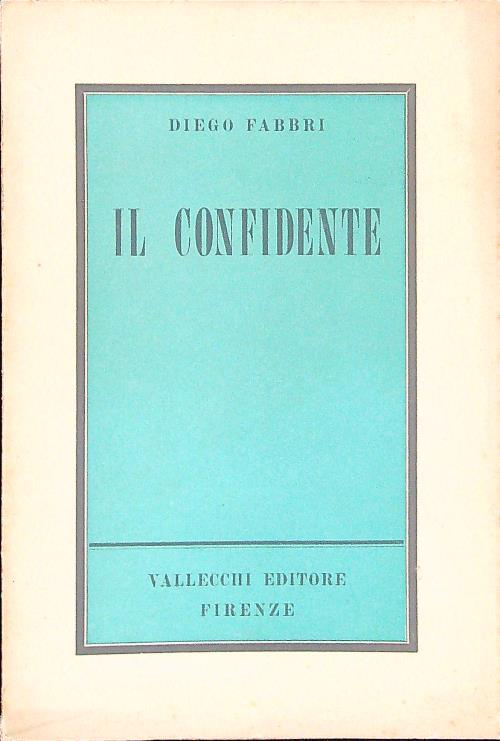 Il confidente - Diego Fabbri - copertina